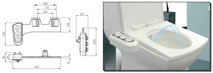 L'installation d'un kit toilette japonaise lavante est simple et facile.