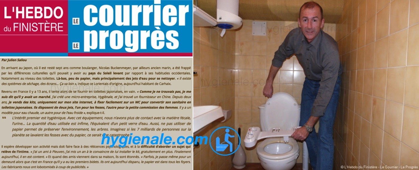 kit wc japonais hygiènale dans l'hebdo du Finistère