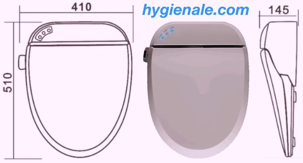 Les dimensions de l'abattant toilette japonaise permettent une installation sur toutes les cuvettes de wc standards