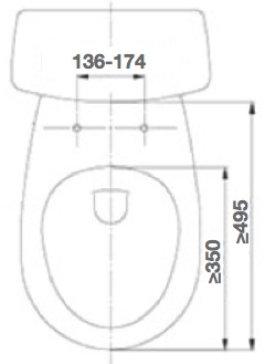 dimension de la cuvette pour la pose d'un abattant wc japonais