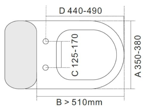 Dimensions de la cuvette wc compatible avec l'abattant chauffant japonais