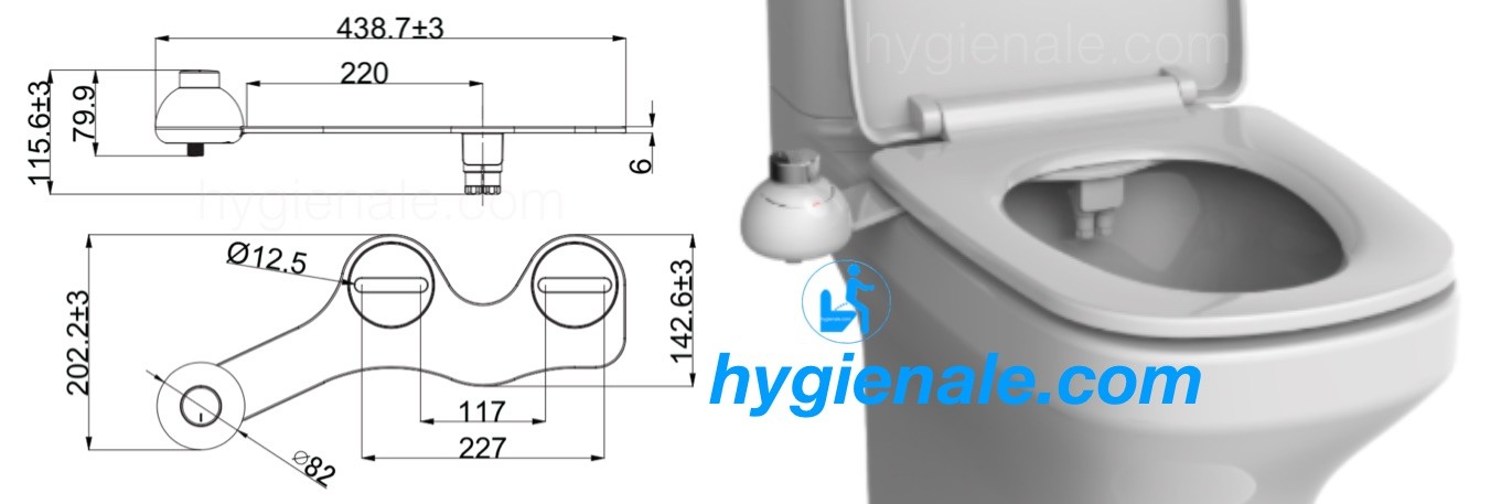 L'achat d'un kit bidet japonais intégré permet l'installation d’un wc lavant sur sa cuvette de sanitaire !