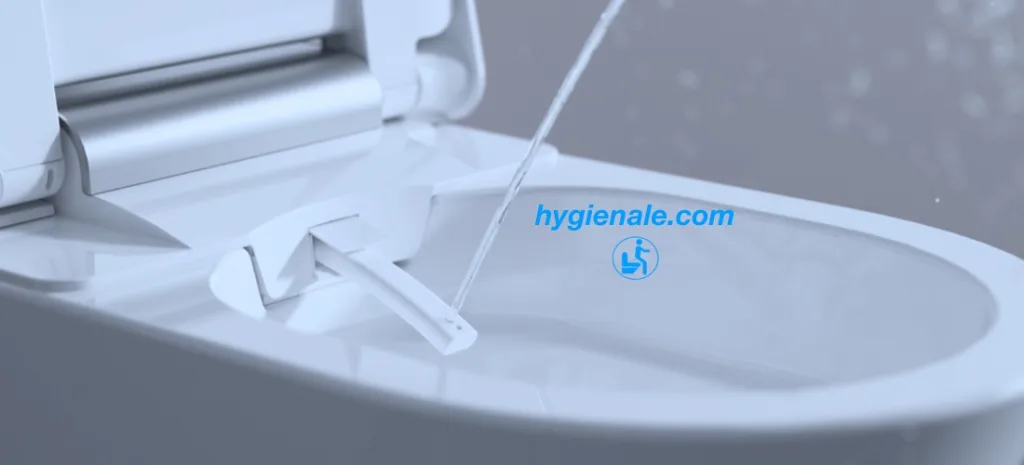 jet d'eau propulsé par la douchette d'un wc japonais
