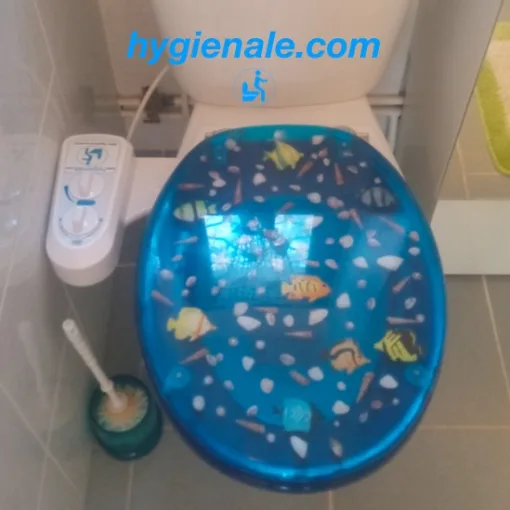 photo du kit toilette japonaise installé sur une cuvette wc