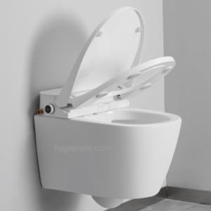 Cuvette de wc équipée d'un abattant toilette à télécommande